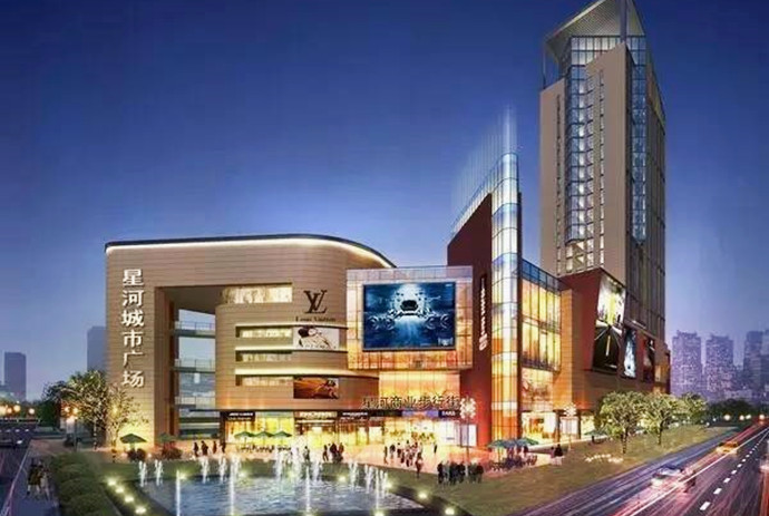 麻涌星河城市廣場石材幕墻施工